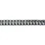 Hématite rondelle carré facetté 2x4mm x 40cm