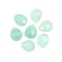 Amazonite faceted drop cabochon 8x10mm x 1pc