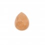 Cabujón Piedra de luna naranja gota facetada 8x10mm x 1pc