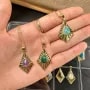 Pendentif losange pour cabochon goutte 8x10mm - Argent 925 x 1pc