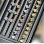 Adjustable ring for cabochon drop & triangle - Silver 925 x 1pc