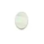 Cabochon Nacre blanche ovale plat 13x18mm x 1pc