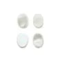 Cabochon Nacre blanche ovale plat 13x18mm x 1pc