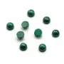 Cabochon malachite rond 4mm  x 1pc