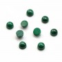 Cabochon malachite rond 8mm  x 1pc