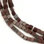 Jaspe d'arc-en-ciel rouge, en forme de cube 4mm x 40cm