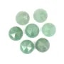 Cabochão redondo facetado de aventurina 10 mm x 1 unidade