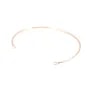 Bangle bracelet, with 2 rings welded, plated by pink "flash gold" on brass, 65 * 49mm x 1pc