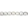 Silvery grey round oval freshwater pearls 8-9mm x 40cm
