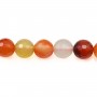 Cornelian Faceted Round 8mm x 40cm