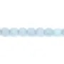 Aigue marine ronde facette 8mm x 40cm