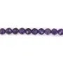 Amethyste violette, de forme ronde facetté 3 - 3.5mm x 34cm