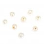Perle D'eau Douce blanc rondelle 5-6mm Grand Trou 1.4mm x 2pc