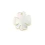 Nacre blanche en forme de trèfle à 4 feuilles 10mm x 1pc