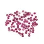Cabochon de rubis "framboise", de forme ronde x 1pc