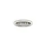 Intercalaire barrette en argent 925 rhodié & oxyde de zirconium 12.5x3mm x 1pc