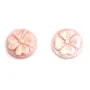 Cabochon Cameo Pink Conch round flower 12mm x 1pc