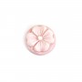 Cabochon Cameo Pink Conch round flower 14mm x 1pc