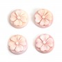 Cabochon Cameo Conque rosa rund Blume 14mm x 1St