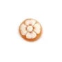 Cabochon Cameo Cornalina Concha flor redonda 10mm x 1pc