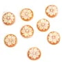 Cabochon Camée Conque cornaline rond fleur 12mm x 1pc