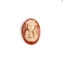 Cabochon Cameo Conch carnelian oval angel 8x10mm x 1pc