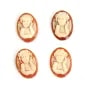 Cabochon Cameo Conque Karneol Oval Engel 10x14mm x 1pc
