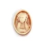 Cabochon Cameo Concha cornalina oval angel 13x18mm x 1pc