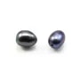 Perle d'eau douce gris violacé oval 7-8x9-11mm large perçage 1.0mm x 10pcs