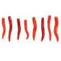 Natural Red Coral Horn Semi-Bohrung 25-30mm x 1St