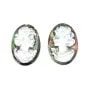 Cabochon ovale di madreperla grigia 13x18 mm x 1 pezzo