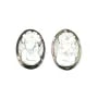 Cabochon Kamee Perlmutt grau oval Engel 13x18mm x 1St