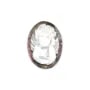 Cabochão cameo madrepérola oval Anjo cinzento 10x14mm x 1pc