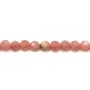 Rhodochrosite de forme ronde facette, de taille 2mm x 39cm