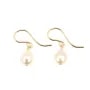 Ohrring Zuchtperle weiß barock Tropfen 6x8mm - Gold Filled x 2pcs