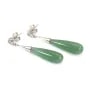 Pendiente gota aventurina 7x23mm - Plata 925 Rodio x 2pcs