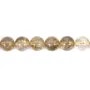 Quarzo rutilo oro rotondo 12 mm x 40 cm