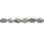 Ovaler facettierter Labradorit 4x6mm x 40cm