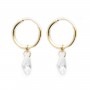 Pendiente gota óxido de circonio 6x8mm - Gold Filled x 2pcs