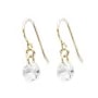 Pendiente redondo de óxido de circonio 5mm - Gold Filled x 2pcs