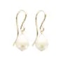 Ohrring Zuchtperle weiß barock Tropfen 6x8mm - Gold Filled x 2pcs