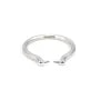 Anello con perle completamente forato - Argento 925 rodiato x 1 pezzo
