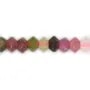Tourmaline rondelle boulier facette 2x3mm sur fil 39cm