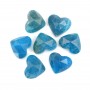 Apatite sfaccettata cuore cabochon 9x10mm x 1pc