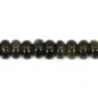 Obsidian roundel - Heishi - 2x4mm x 39cm