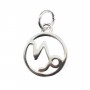 Charm signo astrológico 10x15mm - Capricórnio - Prata 925 x 1pc