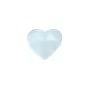 Aquamarine faceted heart cabochon 9x10mm x 1pc