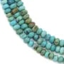 Turquoise rondelle facette 3x4mm x 40cm