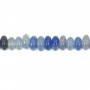 Aventurin blau rund - Heishi - 2x4mm x 39cm