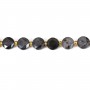 Cordiérite (Iolite) rond plat facetté 8mm x 38cm